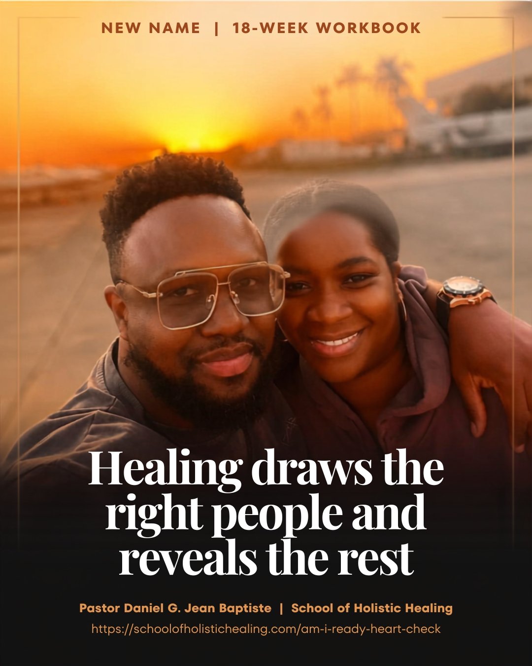 Pastor Daniel and Vanessa at sunset